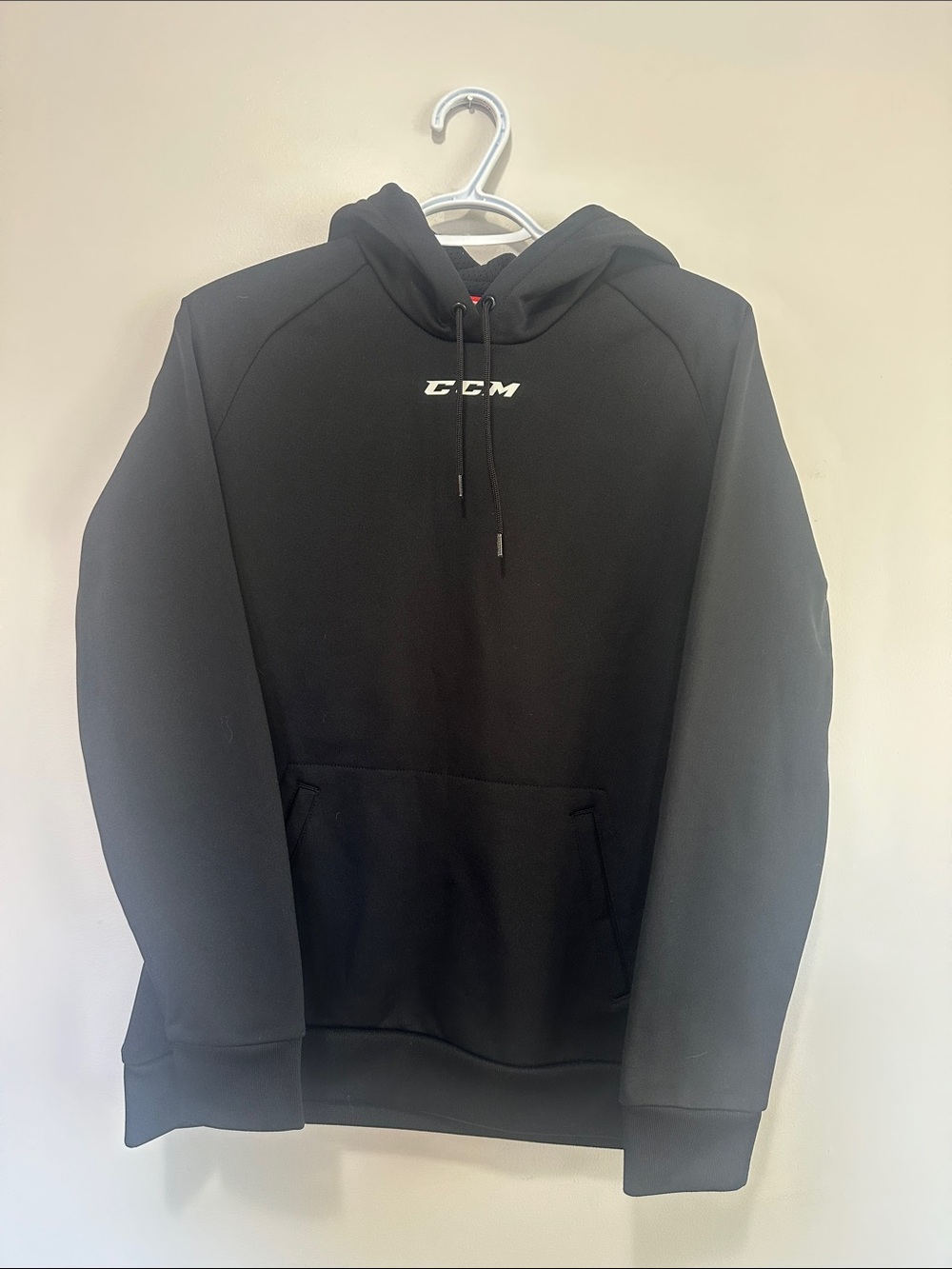 CCM Black Pullover Hoodie with White Logo